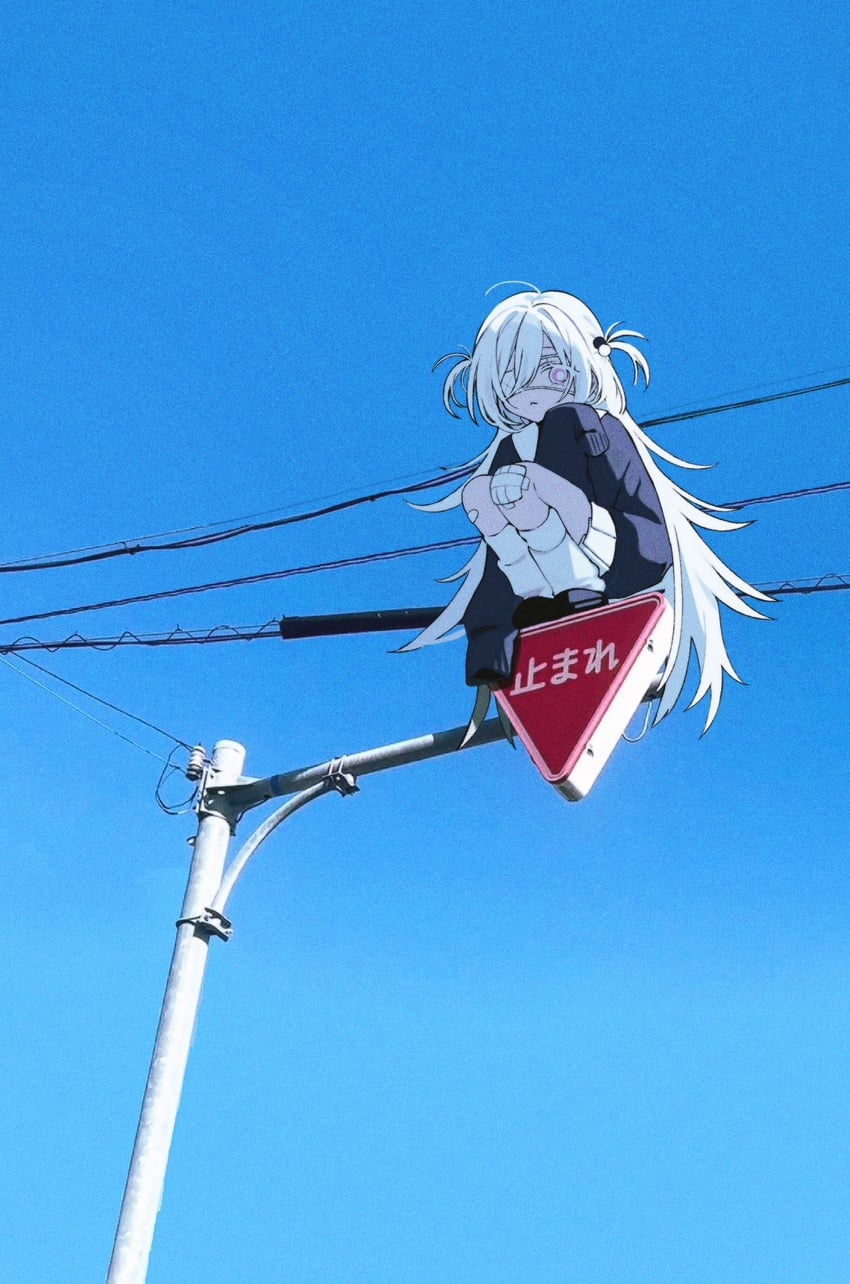 原创 1名女孩 :< 创可贴 珠子 黑色针织衫