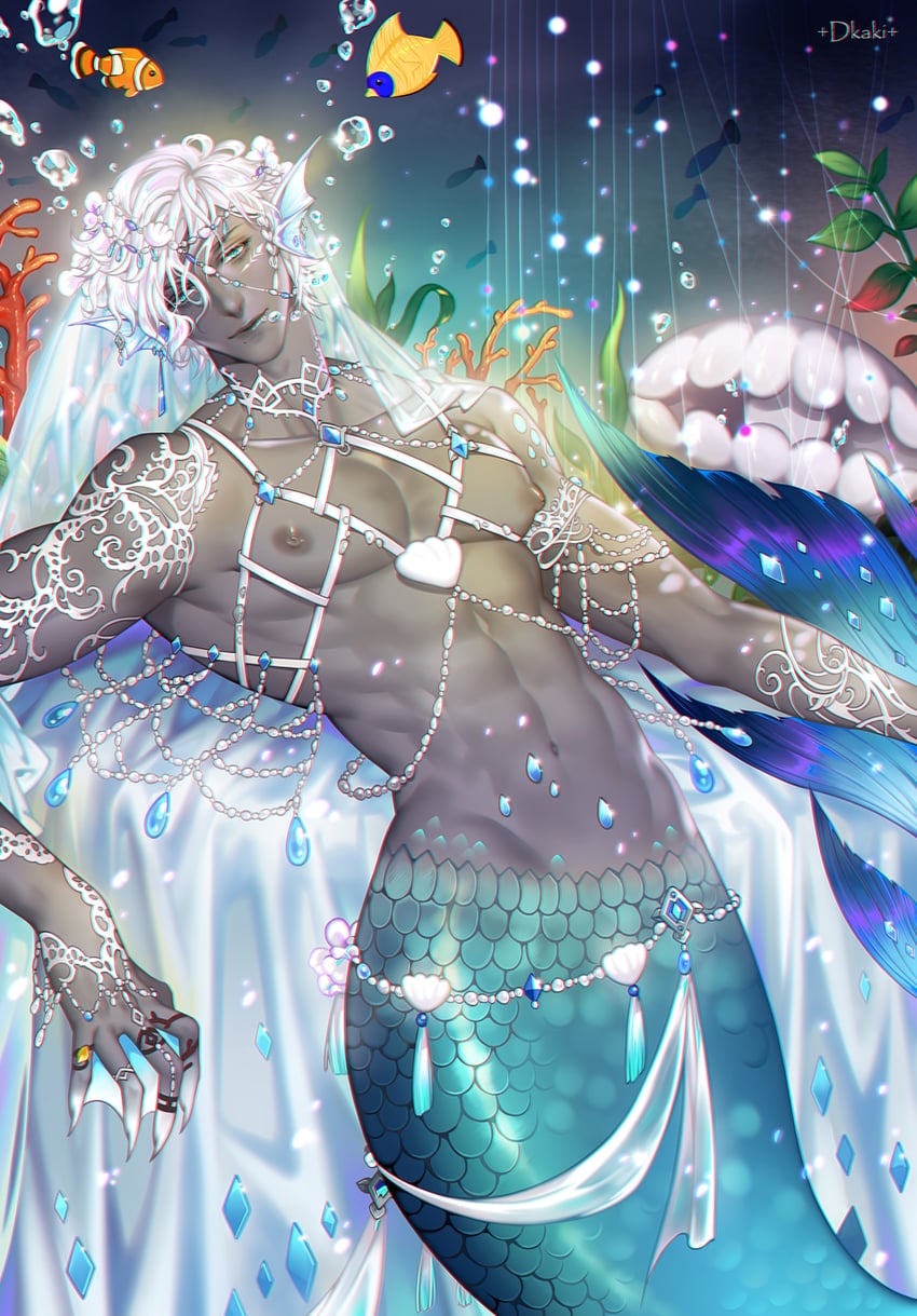 原创 1名男孩 气泡 蓝色背景 蓝眼 气泡