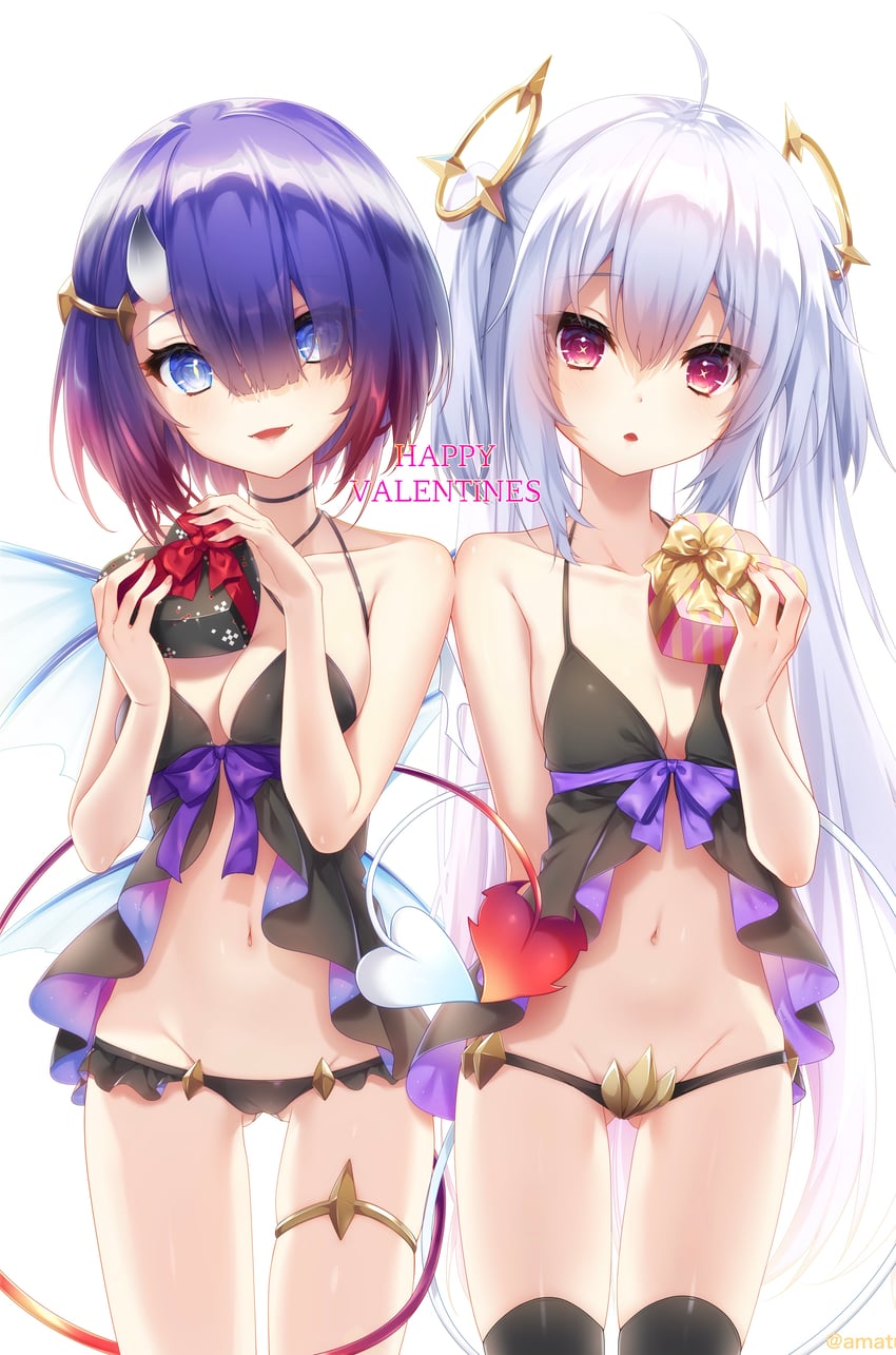 原创、戴雅 (天辻) 2名女孩 :D 呆毛 手放在背后 大腿间可见臀部
