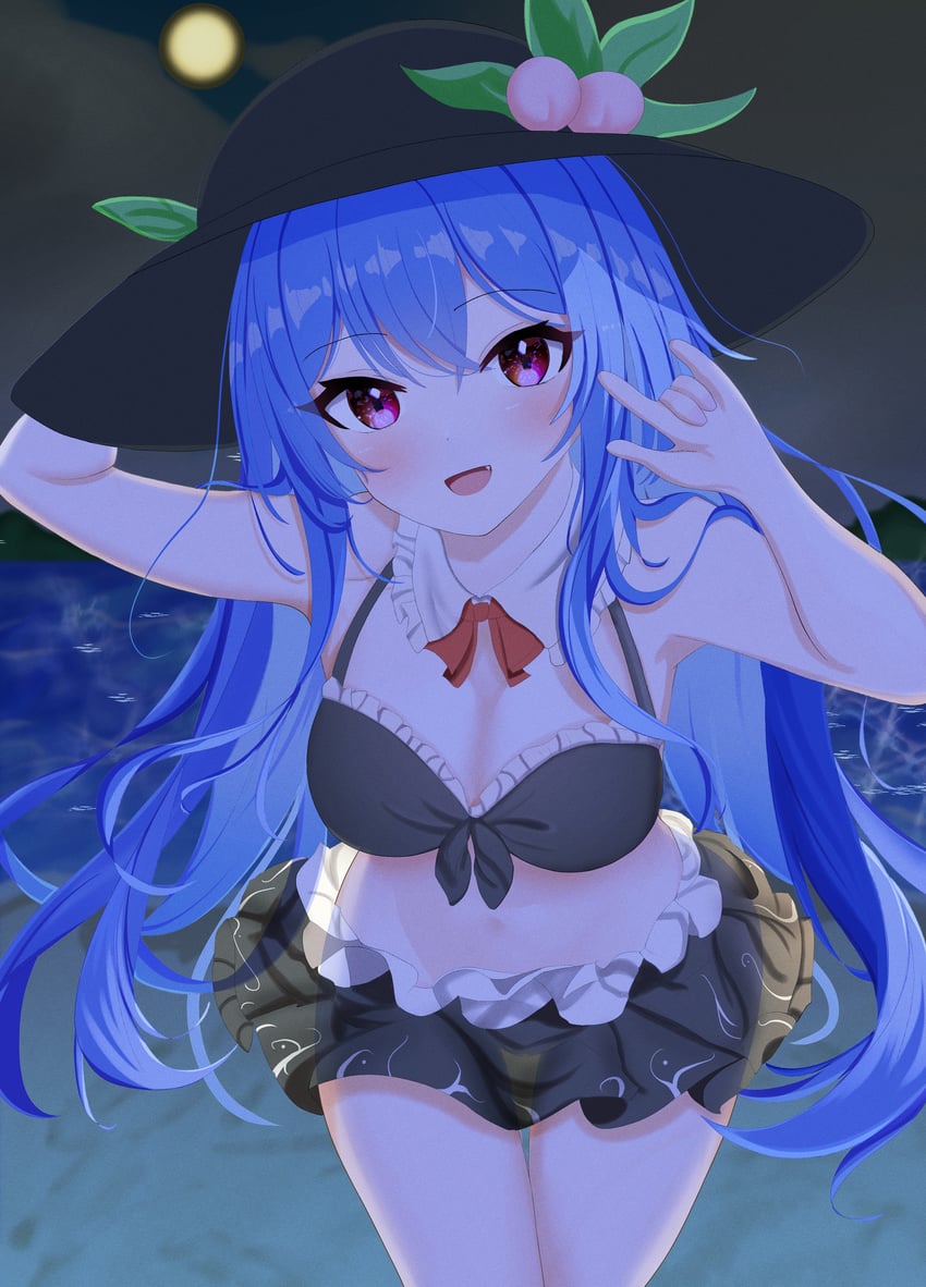 东方Project、比那名居天子 1名女孩 :D 腋下 海滩 比基尼
