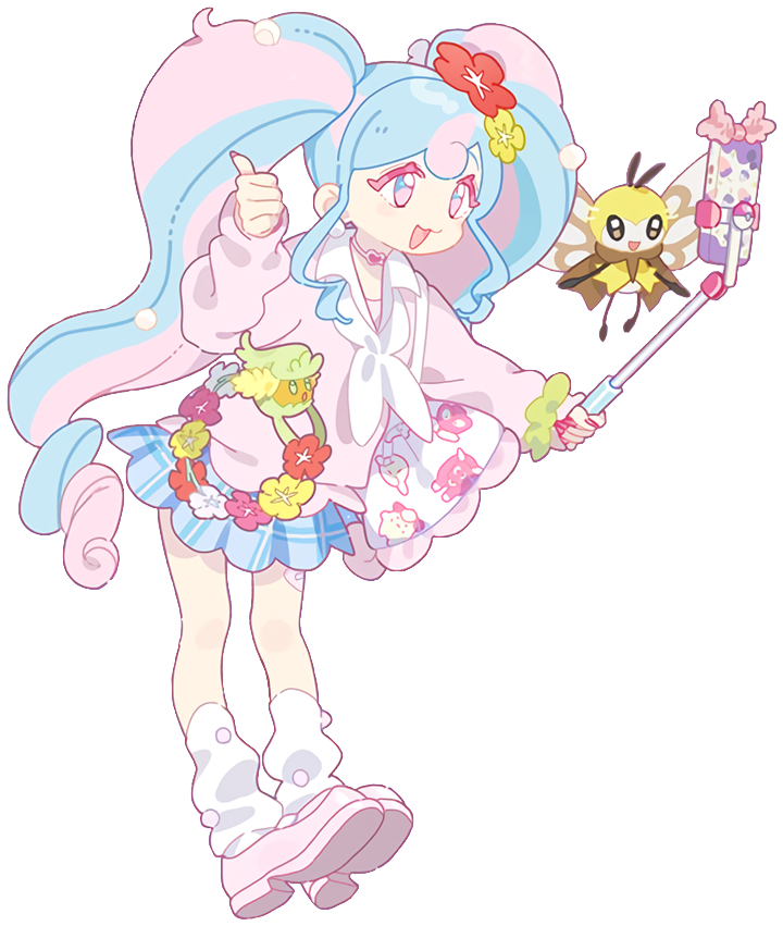 宝可梦、宝可梦×初音未来联动项目、VOCALOID 创可贴 蓝发 开襟衫 手机 项圈