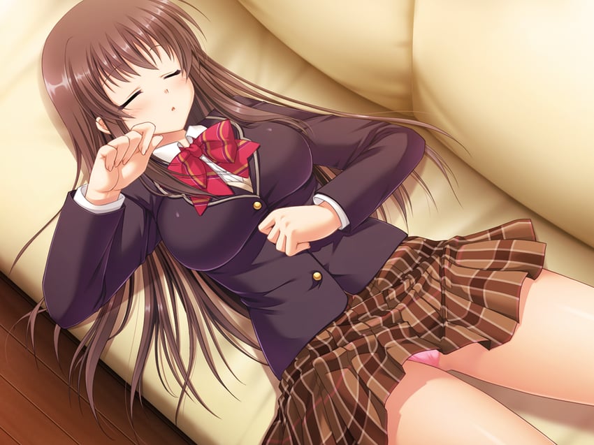 梦见颊！、mikami juri 1名女孩 黑发 西装外套 脸红 蝴蝶结