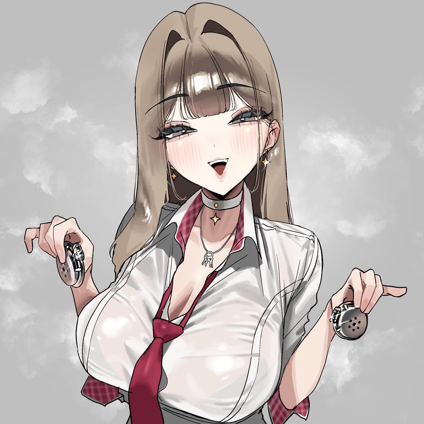 原创 1名女孩 齐刘海 脸红 内衣透出 乳房