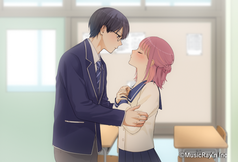 HoneyWorks 1名男孩 1名女孩 黑发 模糊 模糊背景