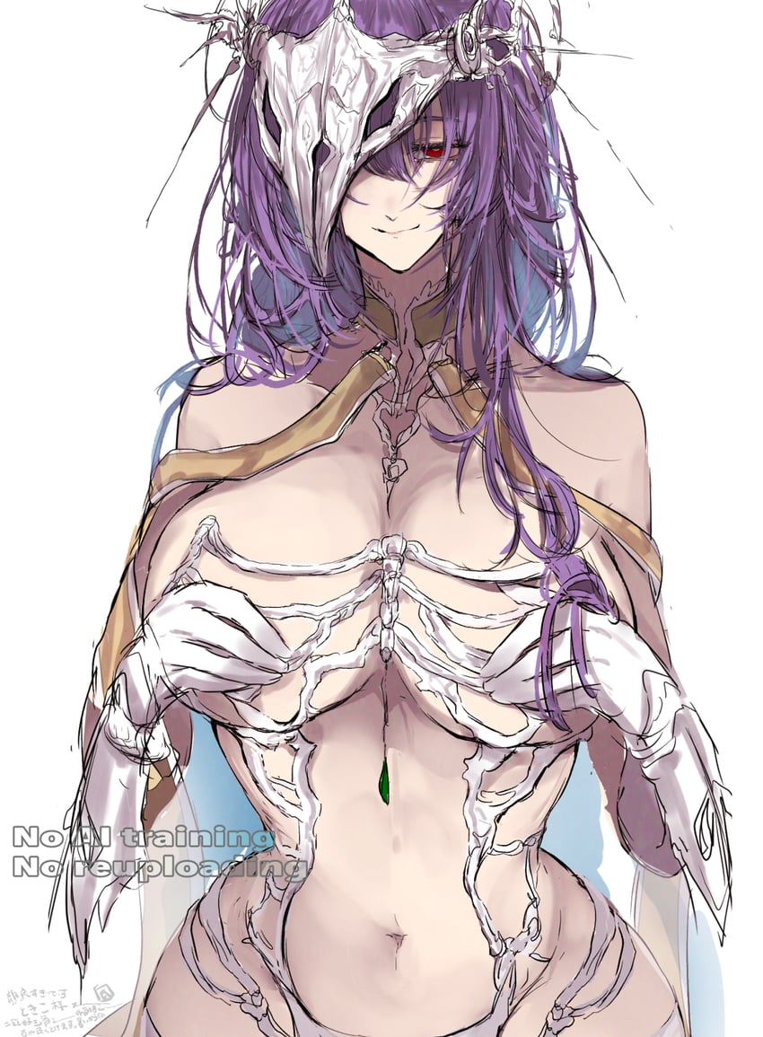 Fate/Grand Order、Fate系列、urd (fate) 1名女孩 动物骨架 护臂 露肩 乳房