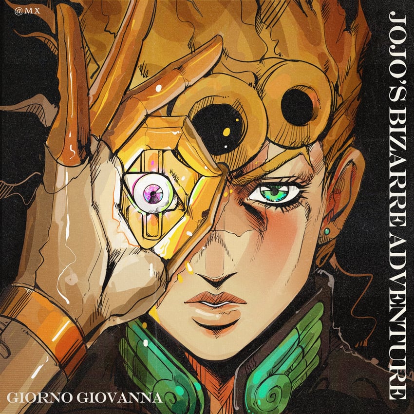 JOJO的奇妙冒险、黄金之风、乔鲁诺·乔巴纳 1名男孩 金发 虫子 复眼 乔鲁诺·乔巴纳立