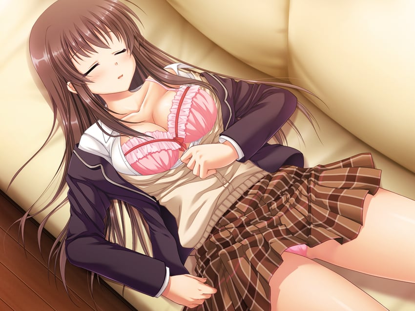 梦见颊！、mikami juri 1名女孩 黑发 西装外套 脸红 蝴蝶结