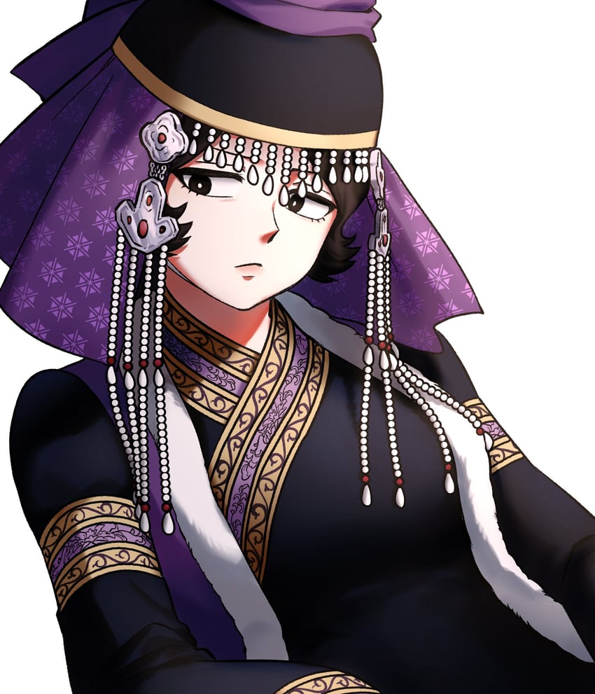 tenmaku no jaadugar、shorghaghtani (tenmaku no jaadugar) 1名女孩 黑发 黑帽子 帽子 希贾布 (穆斯林头巾)