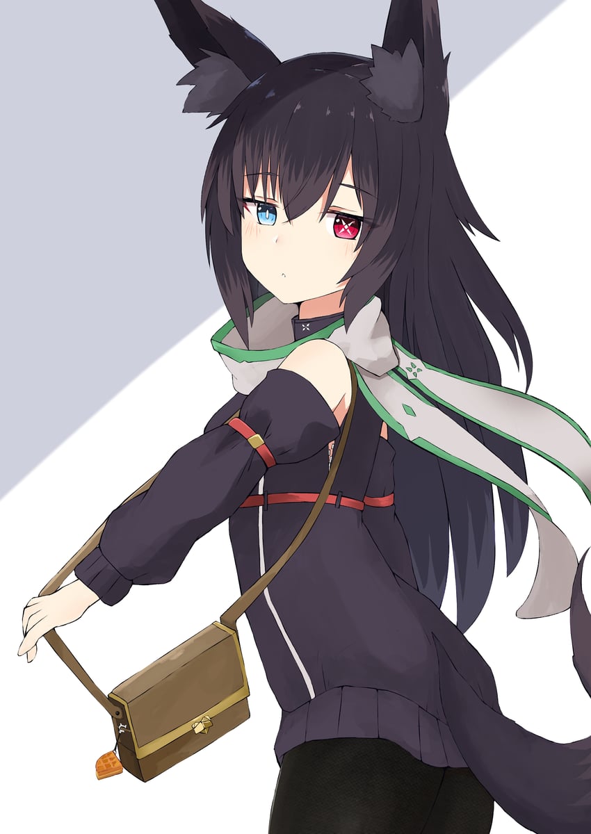 原创 1名女孩 惊讶 兽耳毛 兽耳 露肩