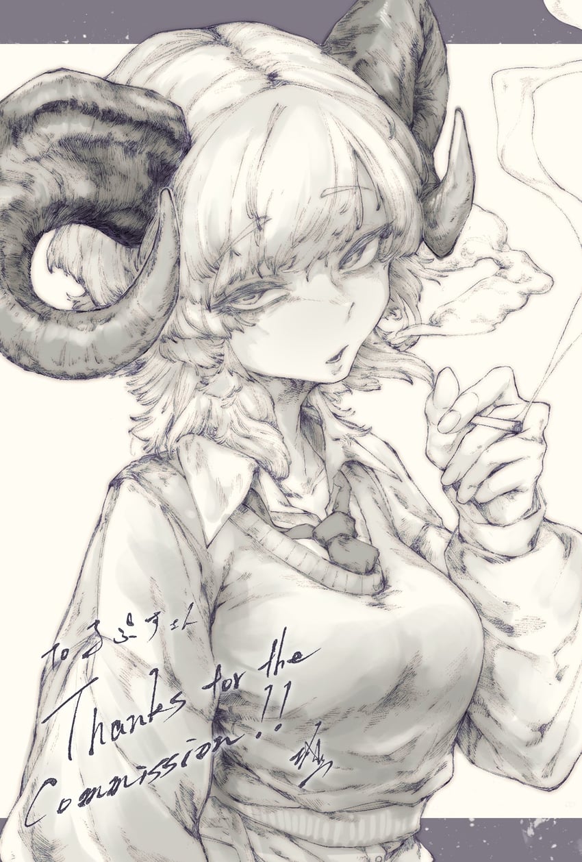 原创 1名女孩 乳房 香烟 锁骨 有领衬衫