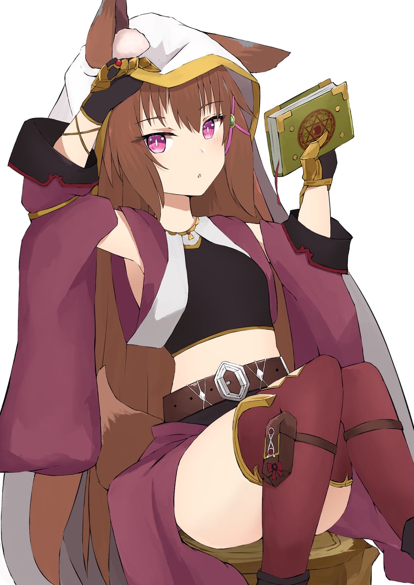 原创 1名女孩 兽耳毛 兽耳 举手 腰带