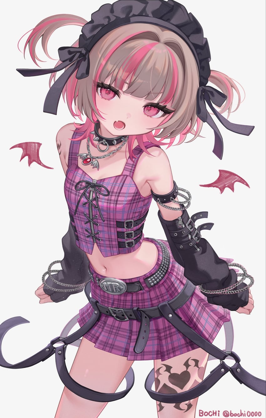 彩虹社、魔界之莉莉姆、魔界之莉莉姆 (第六套服装) 1名女孩 护臂 臂环 蝙蝠项链 腰带