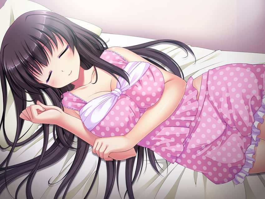 梦见颊！、mikami juri 1名女孩 床单 卧室 黑发 脸红