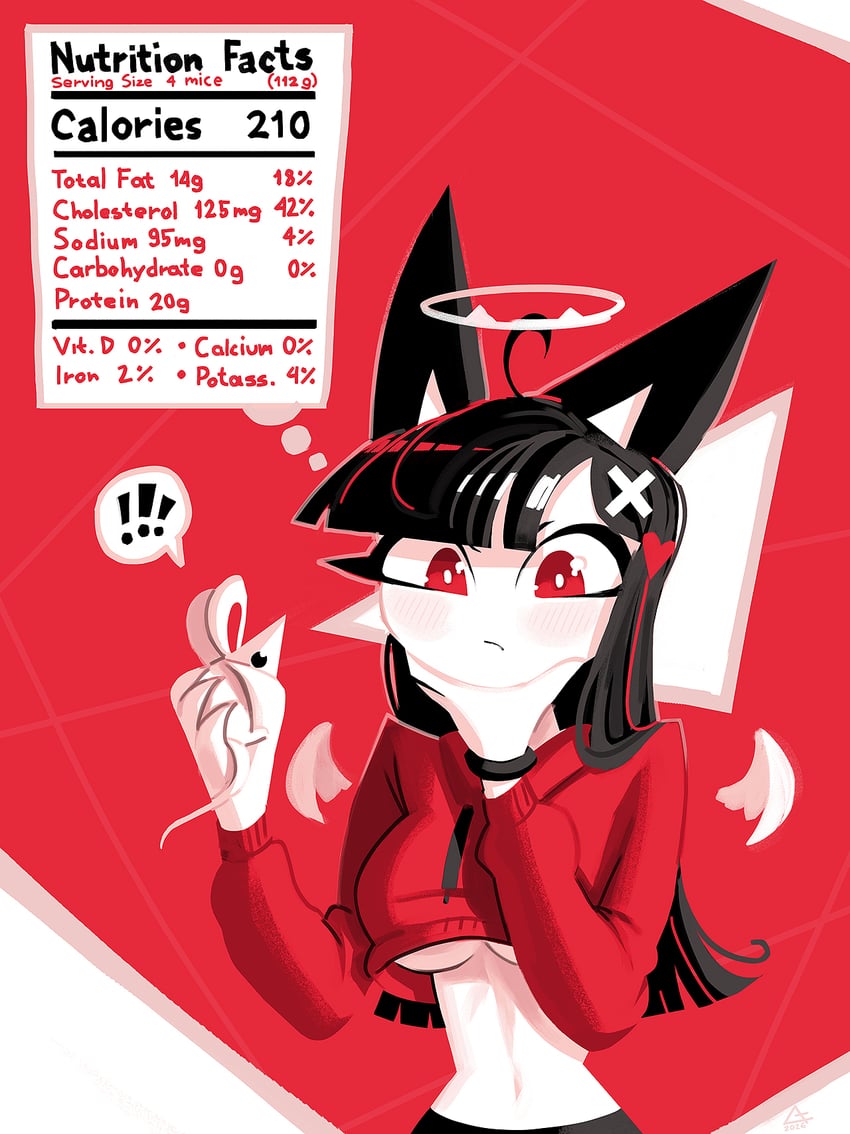 原创、猫耳娘（Anda Erz） ! 双重感叹号 1名女孩 呆毛 动物