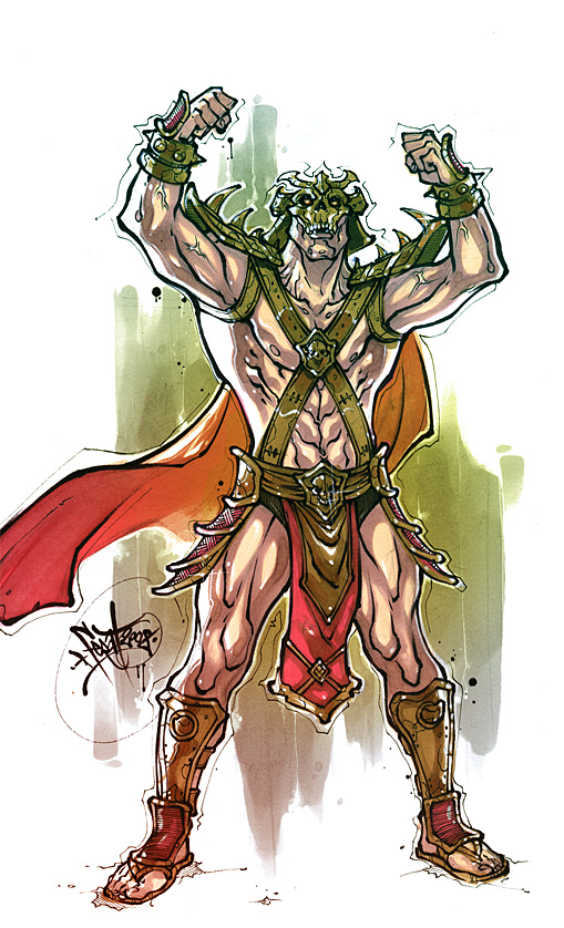 真人快打 (系列)、shao kahn 1名男孩 腹肌 铠甲 举起双手 斗篷