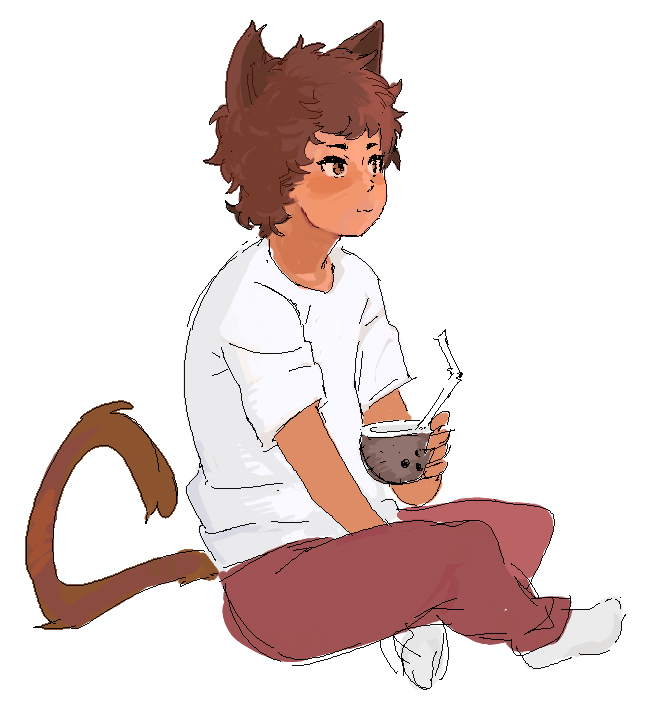 原创、cody (topium) 1名男孩 兽耳 棕眼睛 棕发 猫耳少年