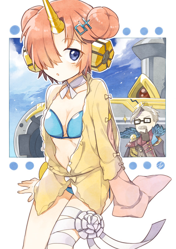 Fate/Grand Order、Fate系列、弗兰肯斯坦 (Fate) 1名男孩 1名女孩 不对称袖子 缠着绷带的腿 绷带