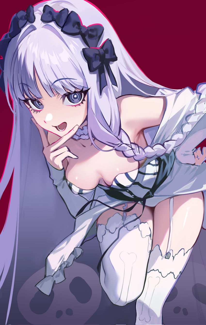 Fate/strange Fake、Fate系列、弗兰切斯卡·普雷拉蒂 (Fate) 1名女孩 黑色蝴蝶结 蝴蝶结 乳房 连衣裙