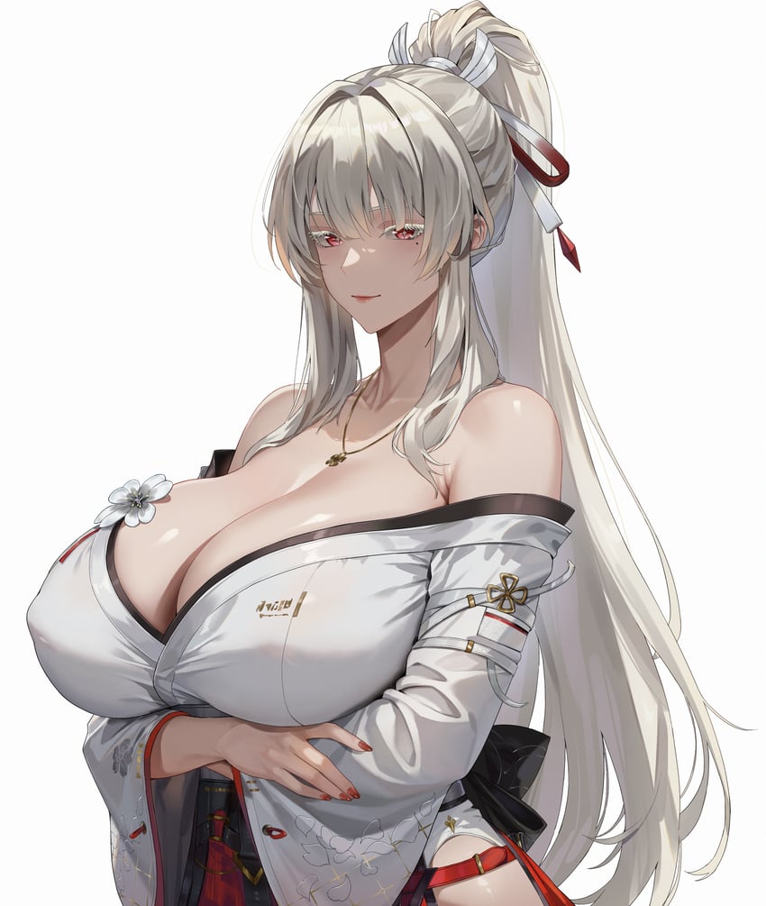 鸣潮、灯灯 (鸣潮) 1名女孩 异形乳量 (大) 露肩 手链 乳房