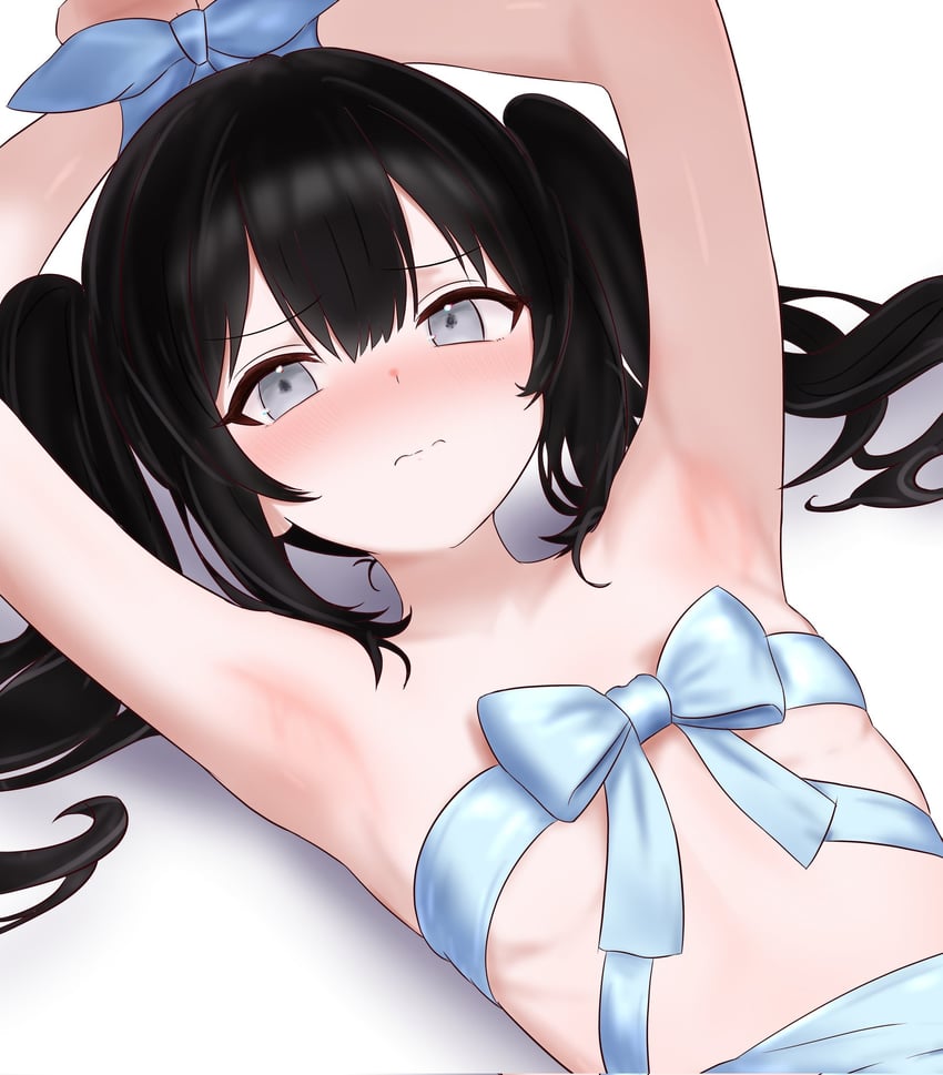 魔法少女的小镇审判、黑部奈乃花 1名女孩 腋下 BDSM 黑发 蓝色丝带