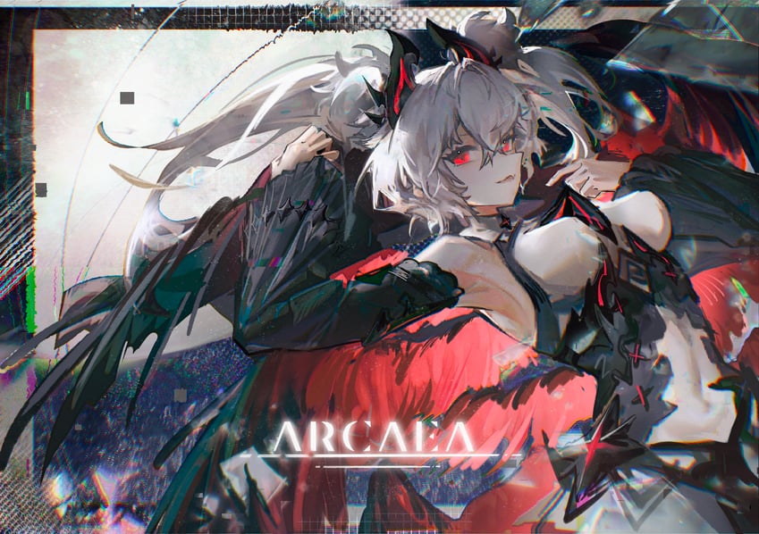 韵律源点 Arcaea、伊莉丝 (Arcaea)、ilith (awakened) (arcaea) 1名女孩 腋下 露肩 黑角 黑色袖子