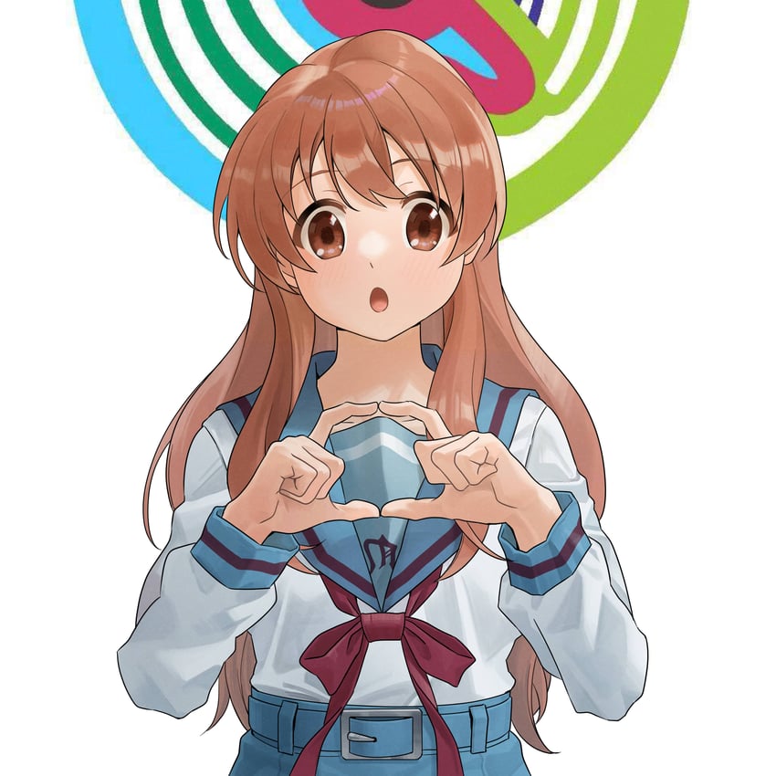 凉宫春日的忧郁、朝比奈实玖瑠 1名女孩 腰带 蓝色皮带 蓝色水手领 蓝裙子