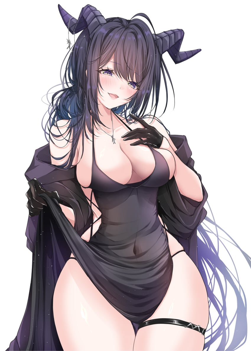 碧蓝航线、名寄 (碧蓝航线)、名寄 (电力恋爱) (碧蓝航线) 1名女孩 :D 黑色连衣裙 黑色手套 黑发