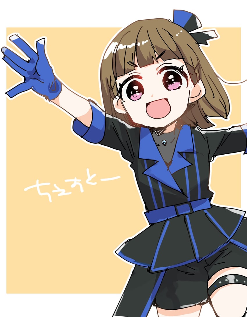 Awoke (Love Live!)、Love Live!、Love Live! 莲之空女学院学园偶像部 1名女孩 :D 黑色夹克 黑色短裤 蓝色手套