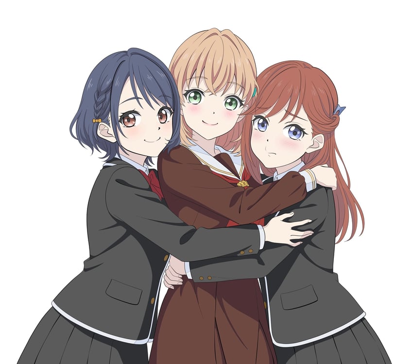 Love Live!、Love Live! 莲之空女学院学园偶像部、Love Live! 莲之空女学院学园偶像俱乐部 繁花庭院派对 3人女子 黑色夹克 黑色裙子 西装外套 蓝眼