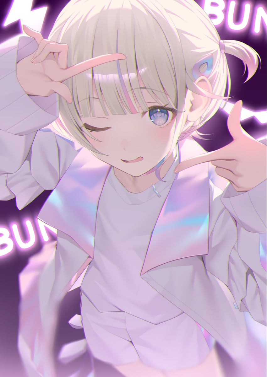 Hololive、hololive DEV_IS、等轰一奏 1名女孩 :D 微笑 金发 齐刘海