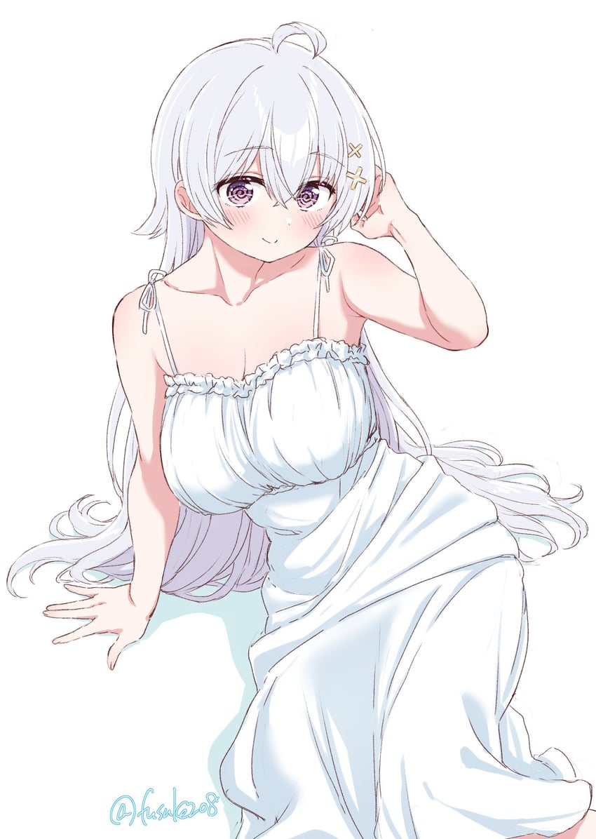弱弱老师、桧村日和 1名女孩 @_@ 呆毛 手臂支撑 作者名