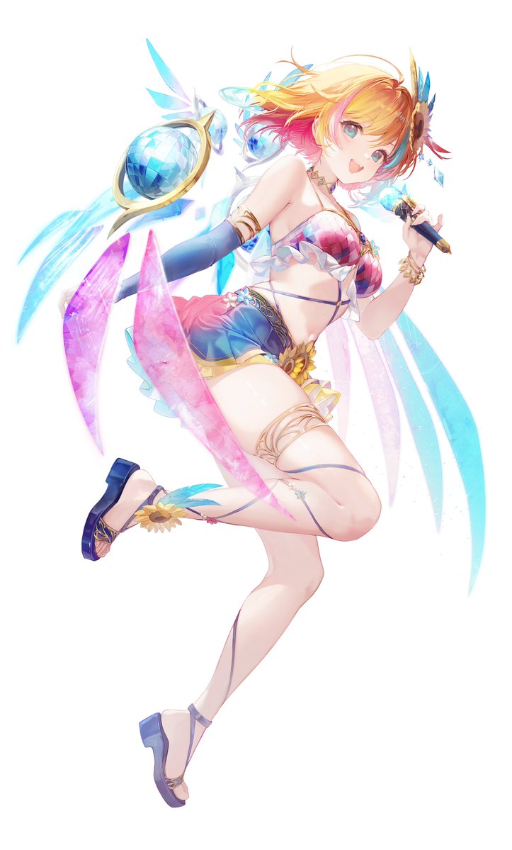 lumina project、hinaree kannari 1名女孩 腋窝褶皱 露肩 蓝眼 蓝裙子