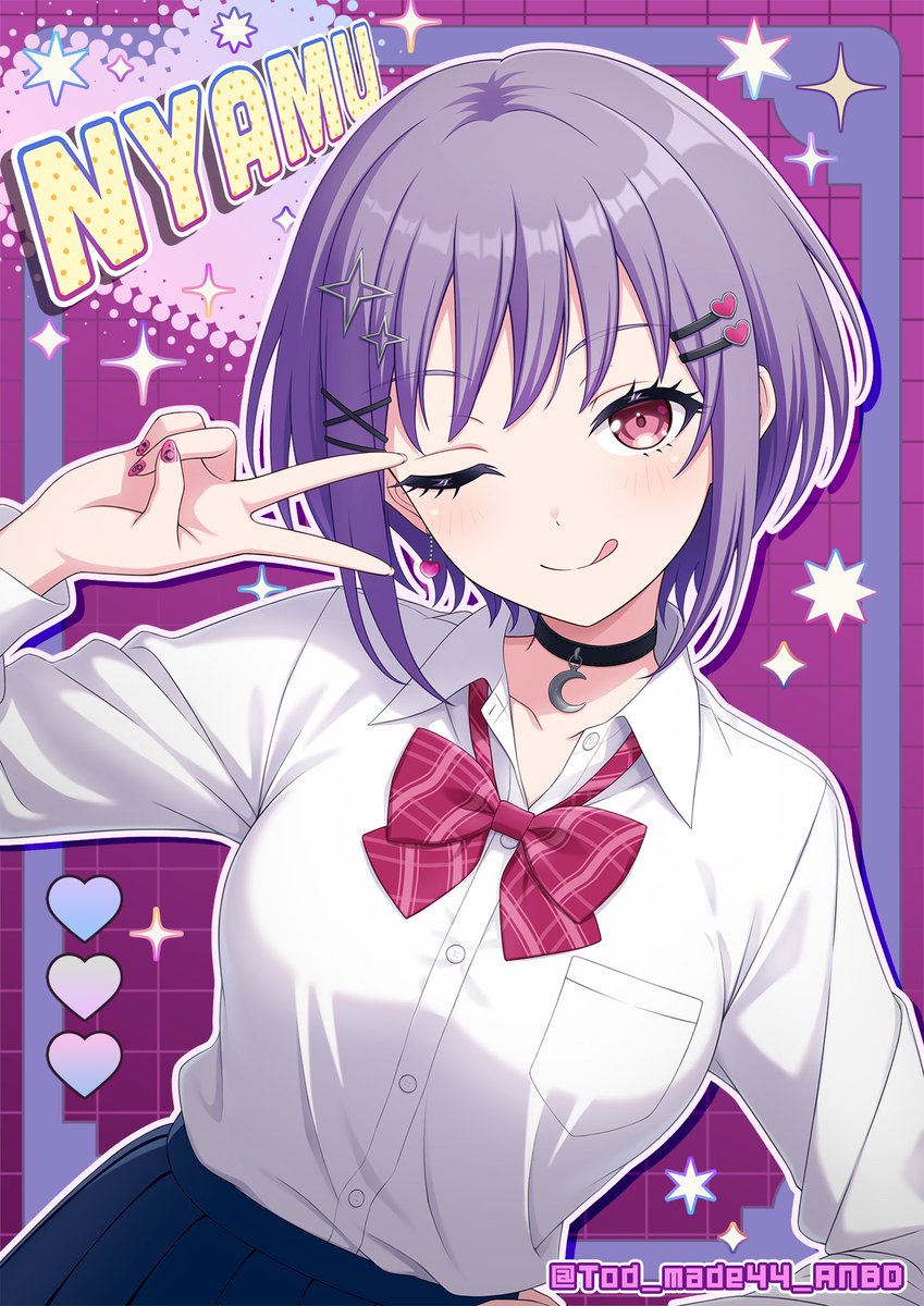 BanG Dream!、Bang Dream! It's MyGO!!!!!、祐天寺若麦 1名女孩 黑色项圈 蝴蝶结 项圈 发饰