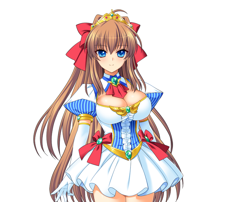 seisenki valkyrie sisters、sakurai natsuki、valkyrfie moon 1名女孩 呆毛 阿斯科特领巾 蓝眼 脸红