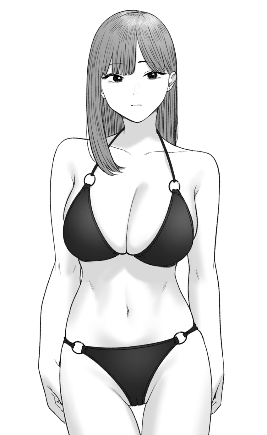 原创 1名女孩 手放在身体两侧 比基尼 乳房 骆驼趾