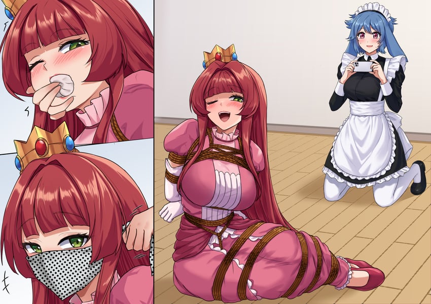 原创 2名女孩 兽耳 围裙 BDSM 齐刘海