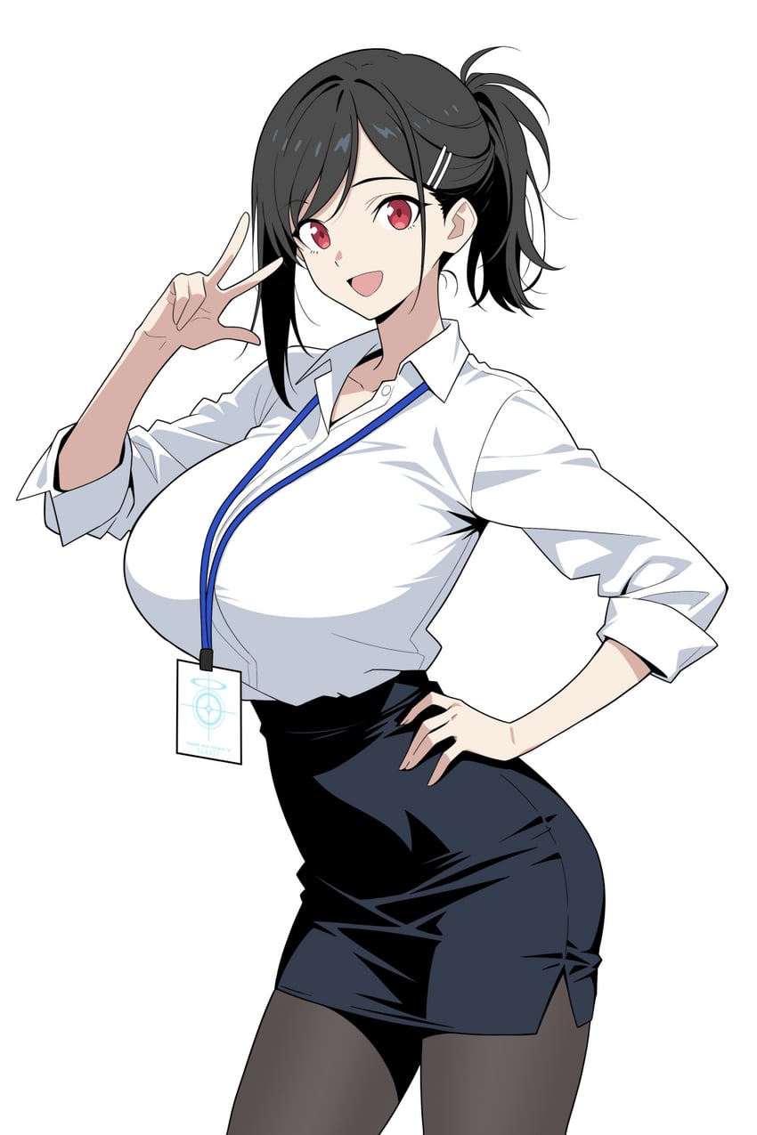 原创 1名女孩 :D 黑发 黑色裙子 乳房