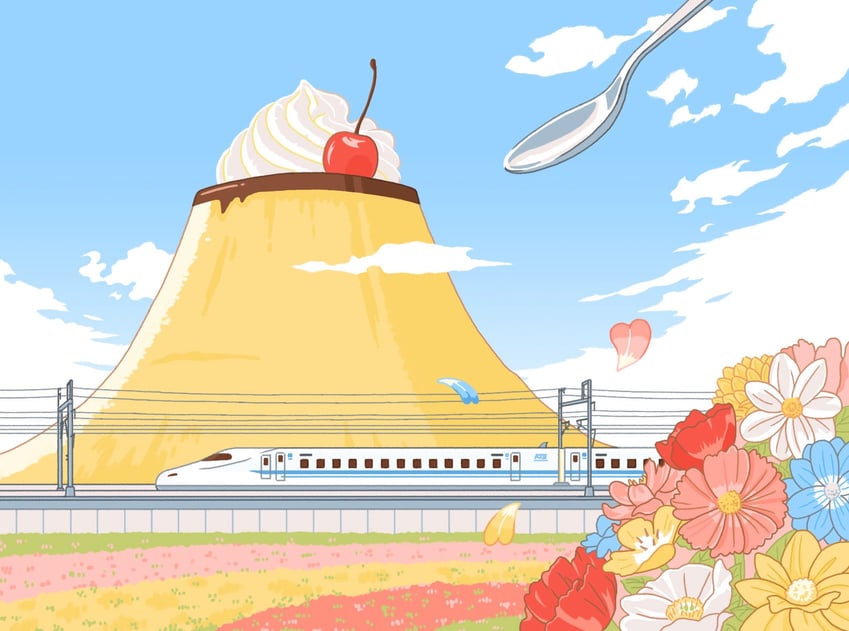 原创 蓝花 蓝天 樱桃 云 白天