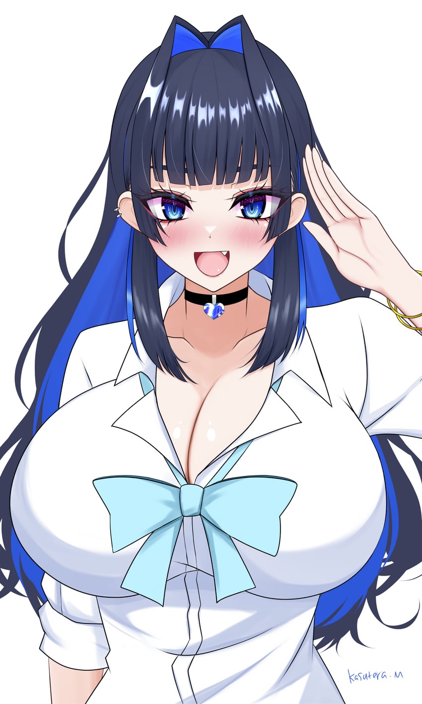 Hololive、Hololive英语、议会 (Kronii) 1名女孩 替换服装 发型长度变动 (更长) 黑色项圈 黑发