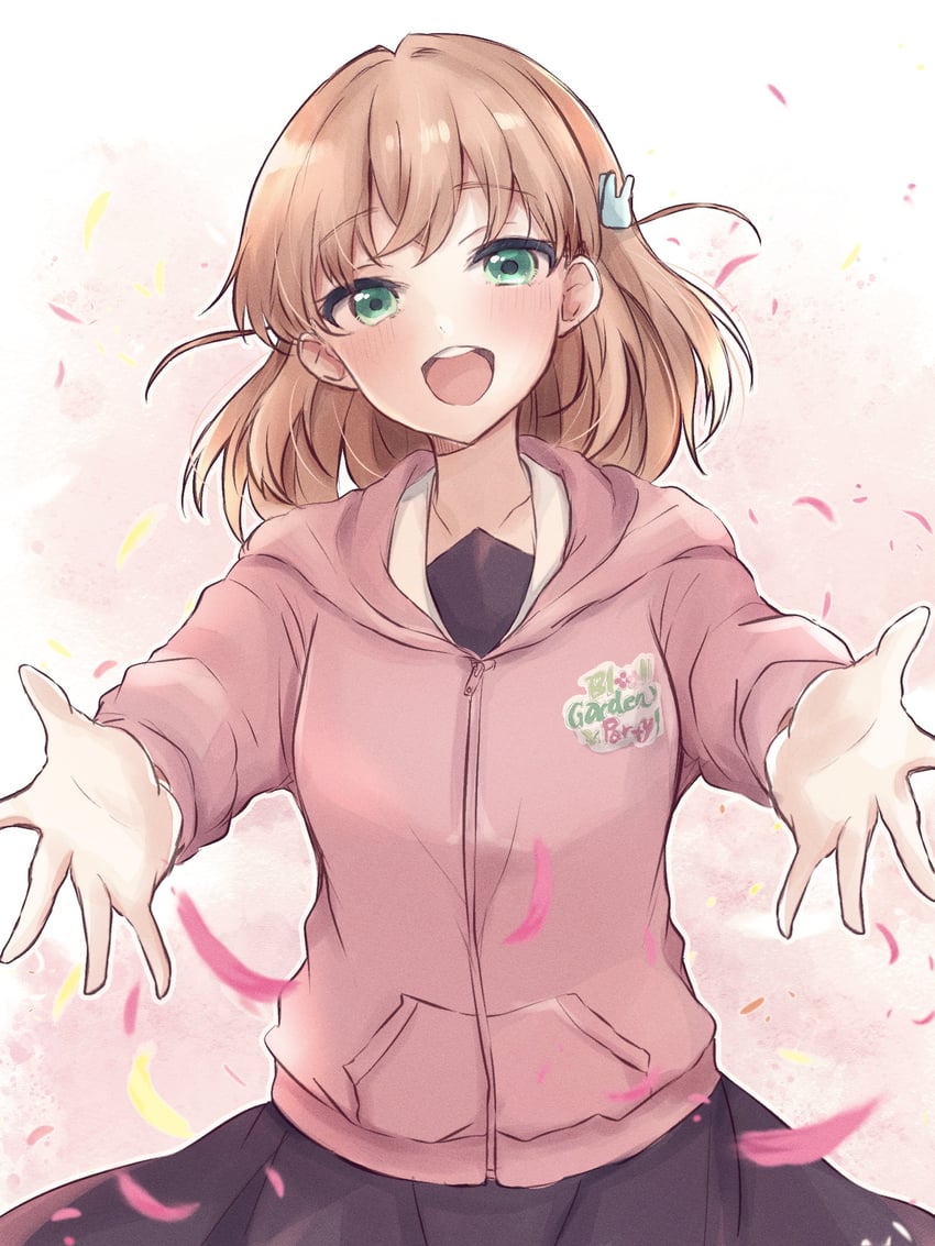 Love Live!、Love Live! 莲之空女学院学园偶像部、Love Live! 莲之空女学院学园偶像俱乐部 繁花庭院派对 1名女孩 水色瞳 繁花庭院派对夹克 棕色连衣裙 锁骨