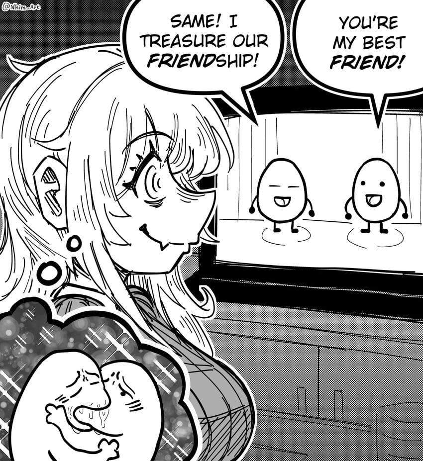 原创、咪咪 (Nhim) 1名女孩 :D 乳房 闭嘴 漫画