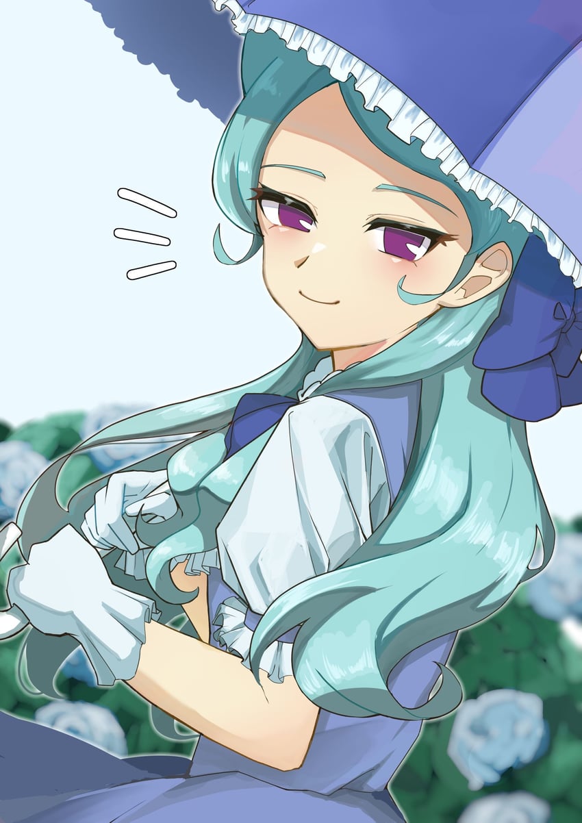 闪电十一人、inazuma eleven cross、闪电十一人GO 1名女孩 水色发 蓝色蝴蝶结 蓝色领结 蓝色连衣裙