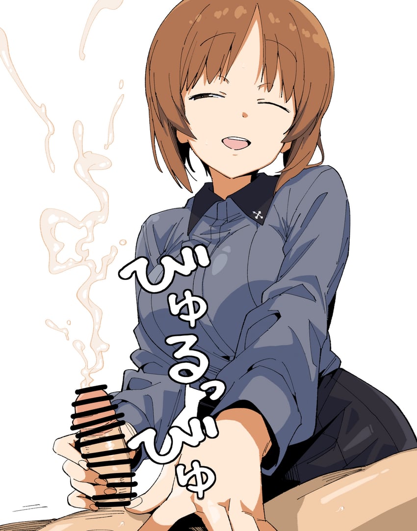 少女与战车、西住美穗 1名男孩 1名女孩 :D 乳房 棕发