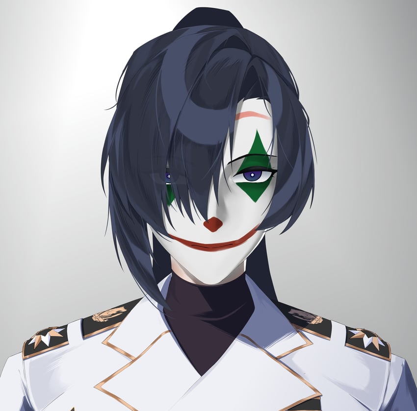 皇牌空战、皇牌空战7、蝙蝠侠系列 1名女孩 亚瑟·弗莱克 (Cosplay) 不对称刘海 黑发 黑色毛衣
