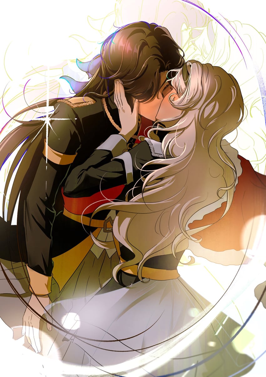 少女☆歌剧 Revue Starlight、西条克洛迪娜、天堂真矢 2名女孩 手臂放在侧边 腰带 腰带扣 黑色夹克