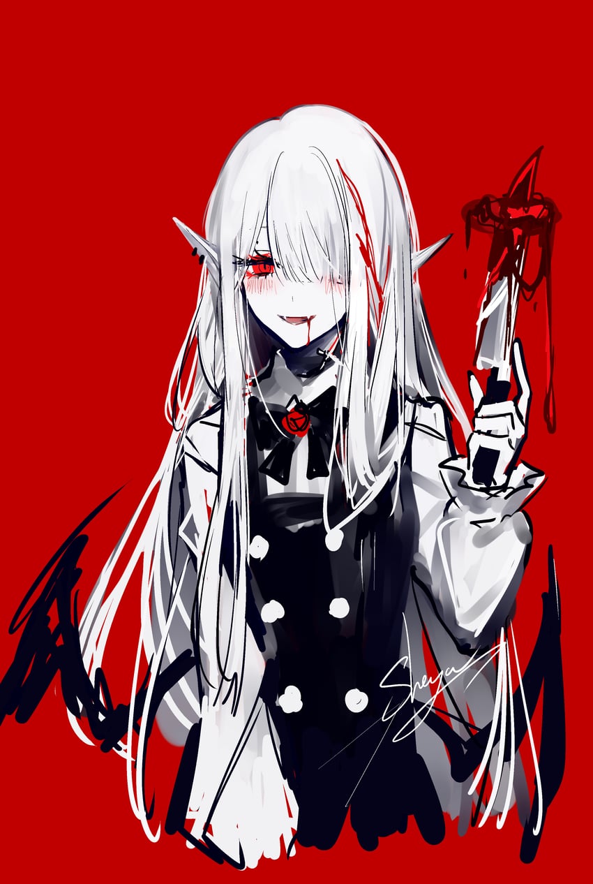 原创 1名女孩 :D 作者名 血 头发里的血迹