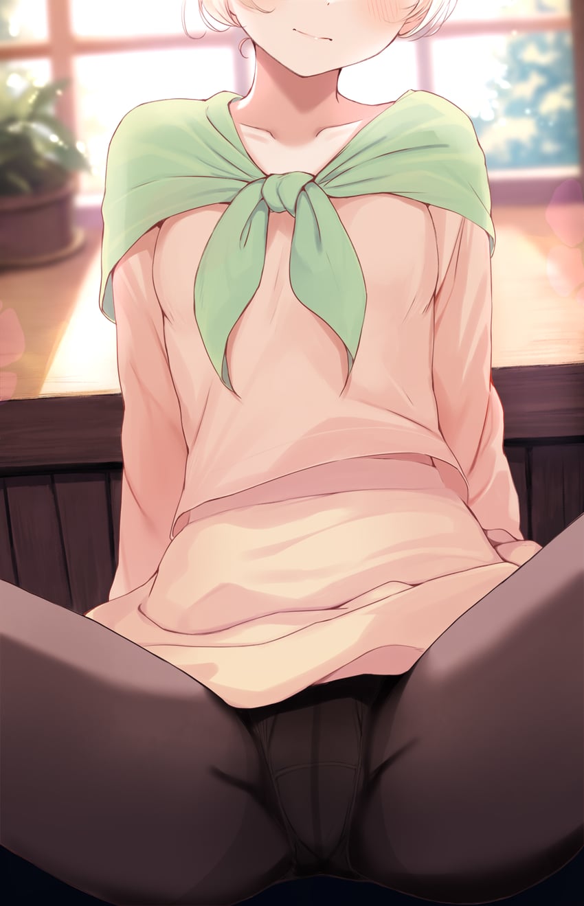 原创、埃西亚·马里维宁 (小桃子) 1名女孩 金发 模糊 模糊背景 脸红