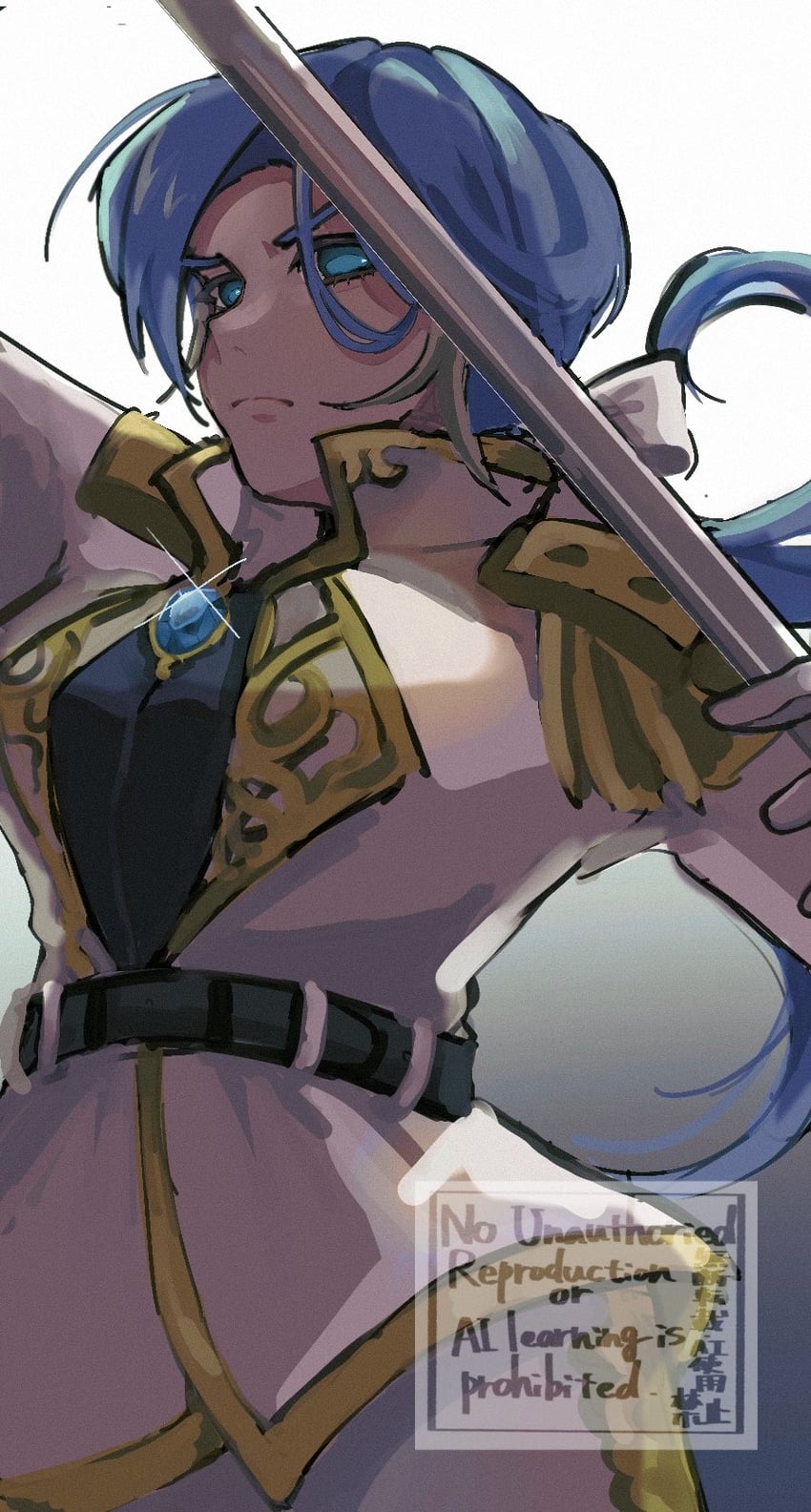 闪电十一人、闪电十一人、inazuma eleven cross 1名女孩 腰带 黑色皮带 蓝眼 蓝色宝石