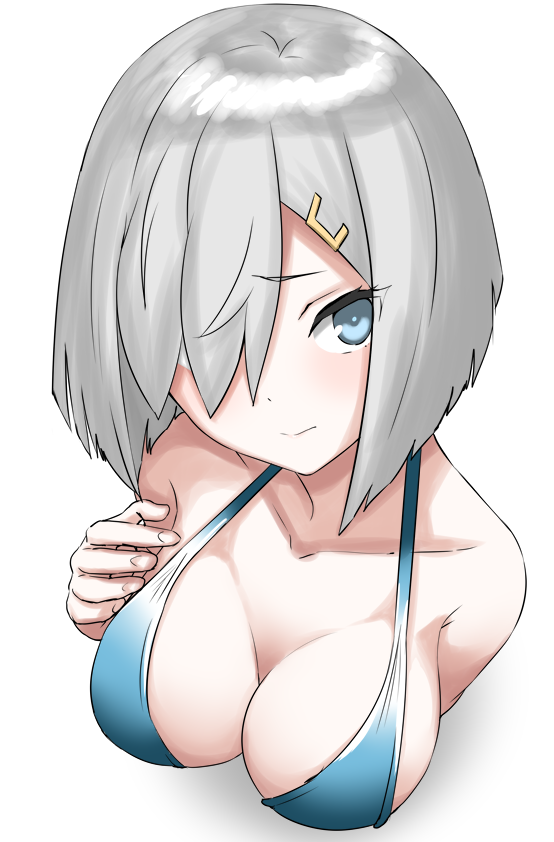 舰队Collection、滨风 (舰队Collection) 1名女孩 比基尼 蓝色比基尼 蓝眼 乳房