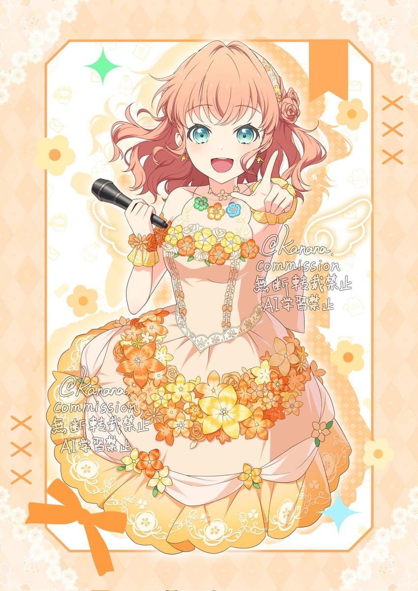 现在过去未来的三原色、Love Live!、Love Live! 莲之空女学院学园偶像部 1名女孩 水色瞳 露肩 乳房 交叉刘海
